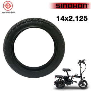 SINOHON ยางนอกรถจักรยานไฟฟ้า 14-2.125 ( Tubeless ) จักรยานไฟฟ้าพับได้ ขอบ ยางกันลื่นสูญญากาศ เนื้อยางคุณภาพดี ทนทาน