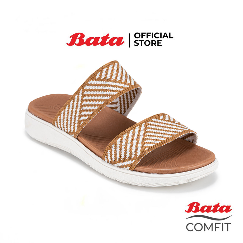 Bata บาจา Comfit รองเท้าเพื่อสุขภาพแบบสวม เทคโนโลยี Naturfit สำหรับผู้หญิง รุ่น IRIS สีแทน รหัส 6013148