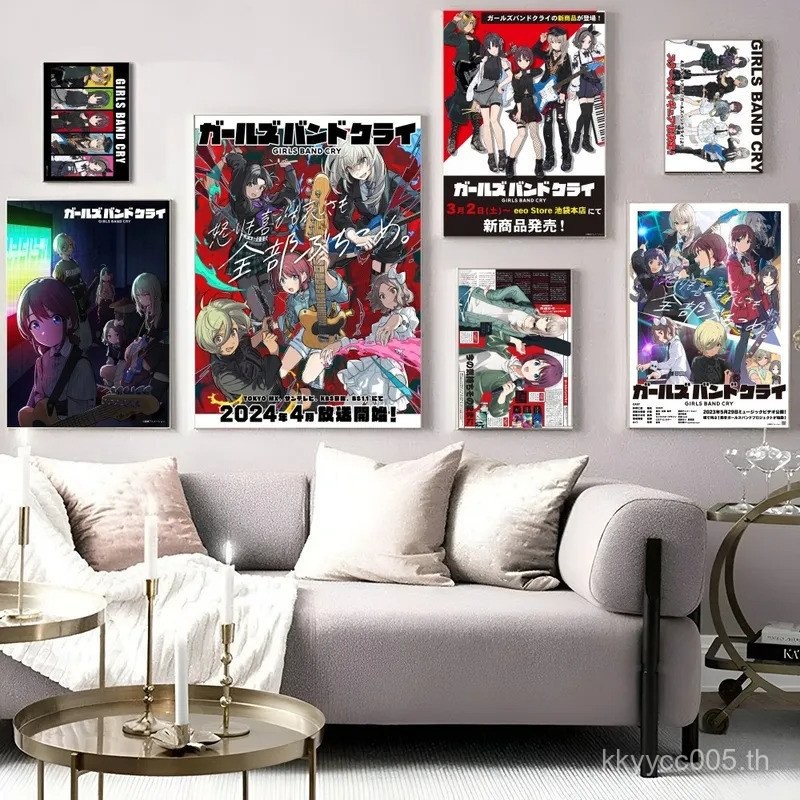 Girls band Cry self-adhesive Art โปสเตอร์ whitepaper พิมพ์โปสเตอร์งานศิลปะ aesthetic Art Wall ภาพวาด izuf