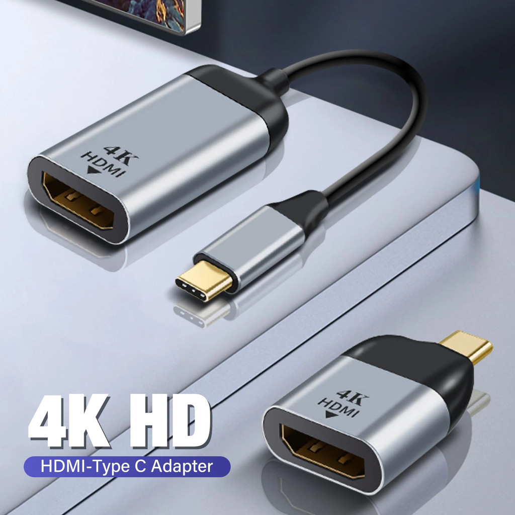 สาย Type C เป็น HDMI ตัวแปลง USB C ถึง HD-MI HD 4K USB 3.1 อะแดปเตอร์สายเคเบิล HDMI สําหรับ Samsung 