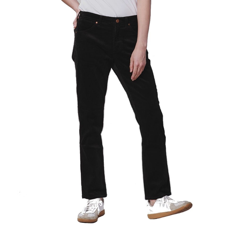 WRANGLER กางเกงขายาวผู้ชาย คอลเลคชั่น Legend Of Wrangler FW24 เอวกลาง ทรงตรง รุ่น WR F224MGREN34 สีดำ