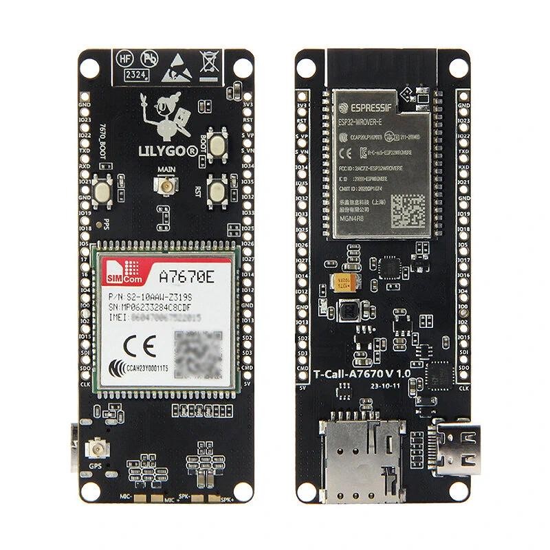 ลิลลี่โก® T-Call A7670 4G 2G ESP32 บอร์ดพัฒนา A7670E LTE GSM Cellular เครือข่าย ESP32-WROVER-E WiFi 