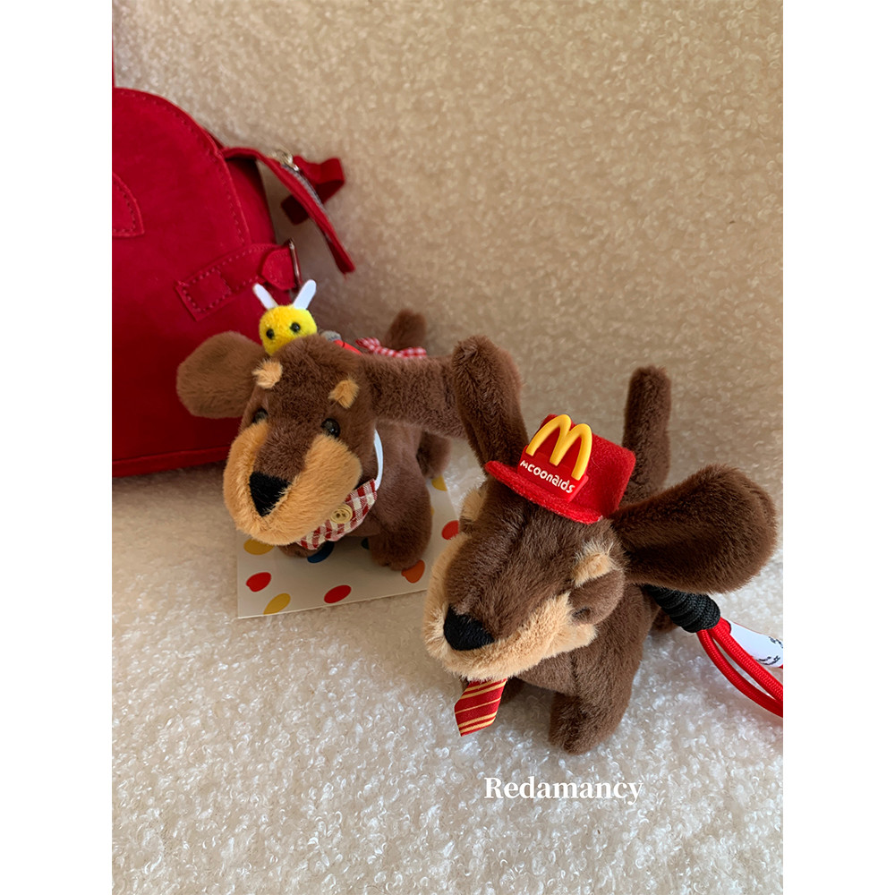 น่ารัก m Kee Bee Dachshund จี้ตุ๊กตากระเป๋าเครื่องประดับการ์ตูนลูกสุนัขตุ๊กตาพวงกุญแจของขวัญสร้างสรรค์ - รูปที่ 2