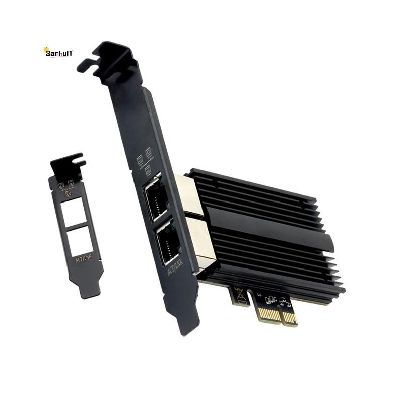 2500mbps Pcie ถึง RJ45 I226-V การ์ดเครือข่าย 2.5G Gigabit Ethernet พอร์ตคู่ 100/1000/2500Mbps การ์ดเ
