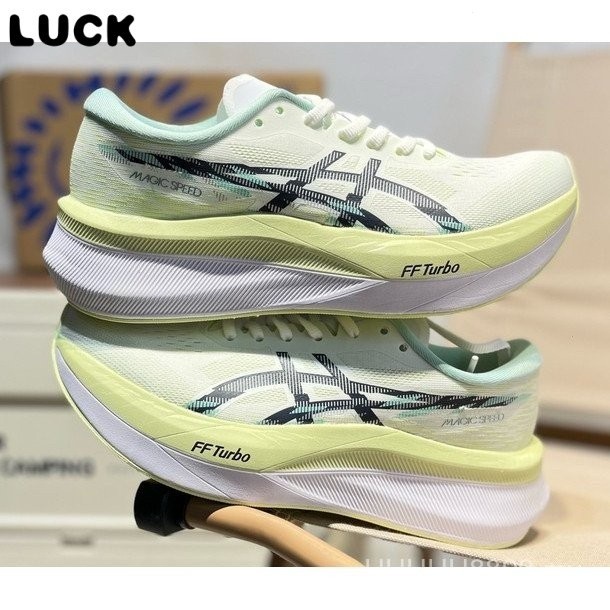 ของ Asics คุณภาพดี Magic Speed 4ผู้ชายและผู้หญิง low-Top รองเท้าวิ่งกันลื่นรองเท้า0RAF bhgd