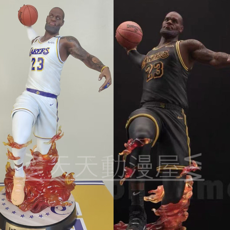 โมเดล NBA Lakers Star LeBron James LeBron James LeBron James Jumping Slam Dunk รูปปั้นตกแต่งของขวัญช
