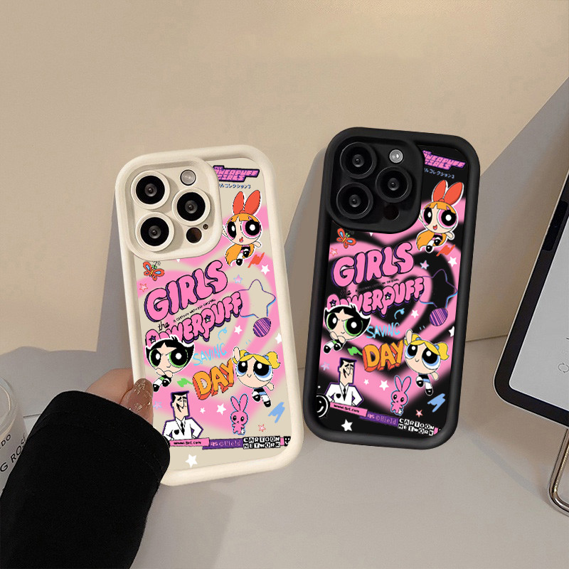 เคสโทรศัพท์มือถือทนทานและแฟชั่น TPU for iPhone11 12 13 14 15 16 Pro Max XR XS X 7/8Pสามสาวน้อย