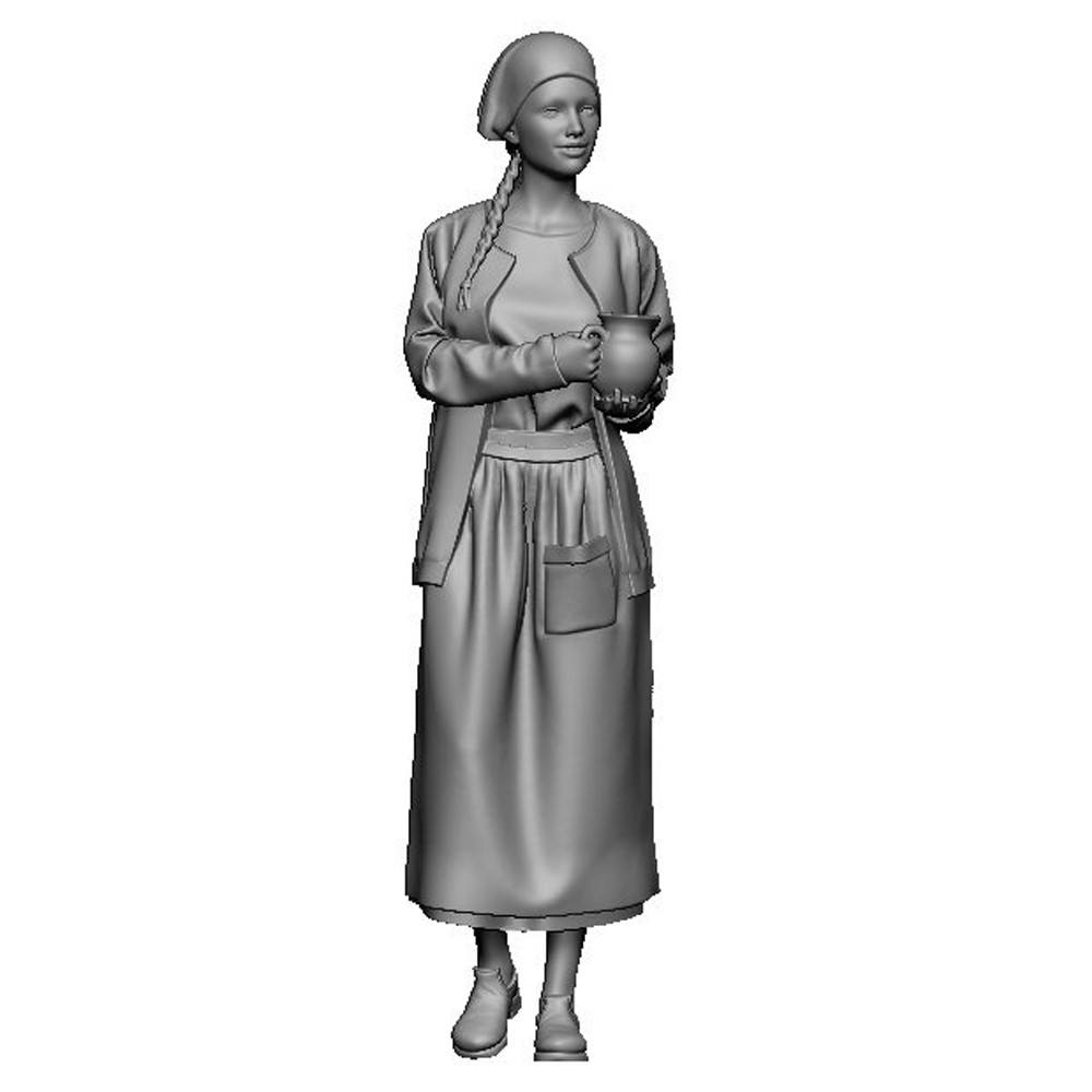 1/35 สาวพลเรือน ว้าว, ทหารโมเดลเรซิ่น, ชุดประกอบและไม่ได้ทาสี