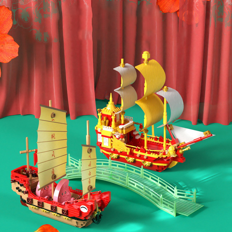 ปีใหม่ ลัว เรืออาคารบล็อกอิฐของเล่นประกอบอนุภาคเด็กพัฒนาการศึกษาคอลเลกชันของเล่นปริศนาเด็กชายและเด็กหญิงของขวัญวันเกิดของเล่นเด็ก - รูปที่ 4