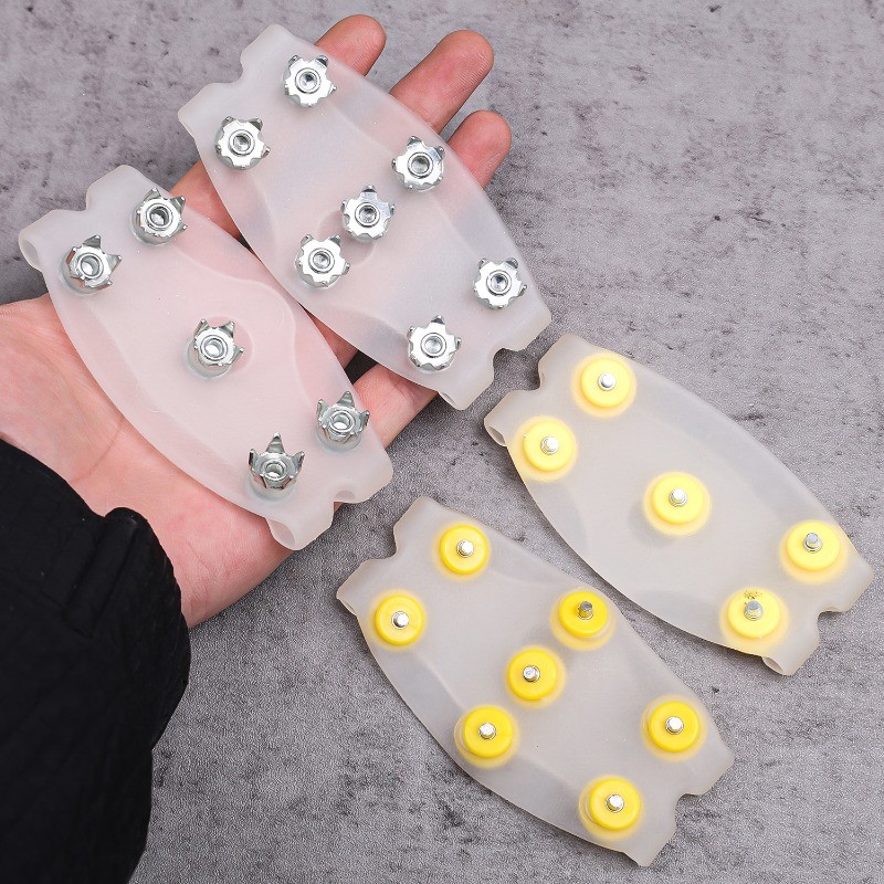 5/7 ฟัน Ice Grips Cleats - ทนต่อการสึกหรอ, Universal - Anti-Skid Ice Gripper Spike - ฝาครอบรองเท้าหิมะหนา - อุปกรณ์กลางแจ้งในฤดูหนาว - สําหรับเดินหิมะ, Camping - รูปที่ 6