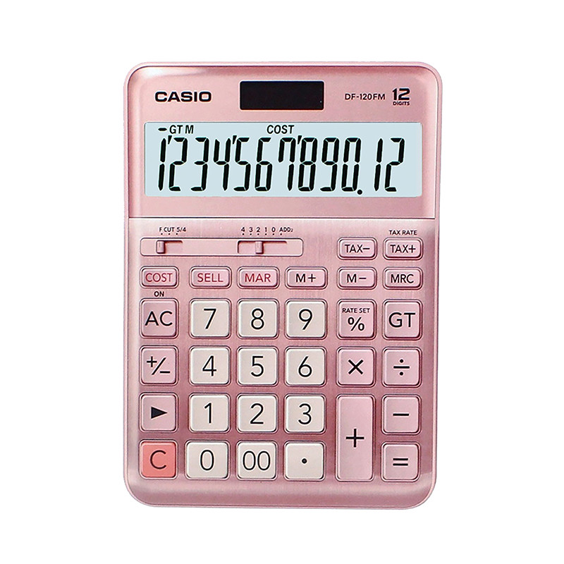 Casio เครื่องคิดเลข ชมพู DF-120FM-PK-W-DP