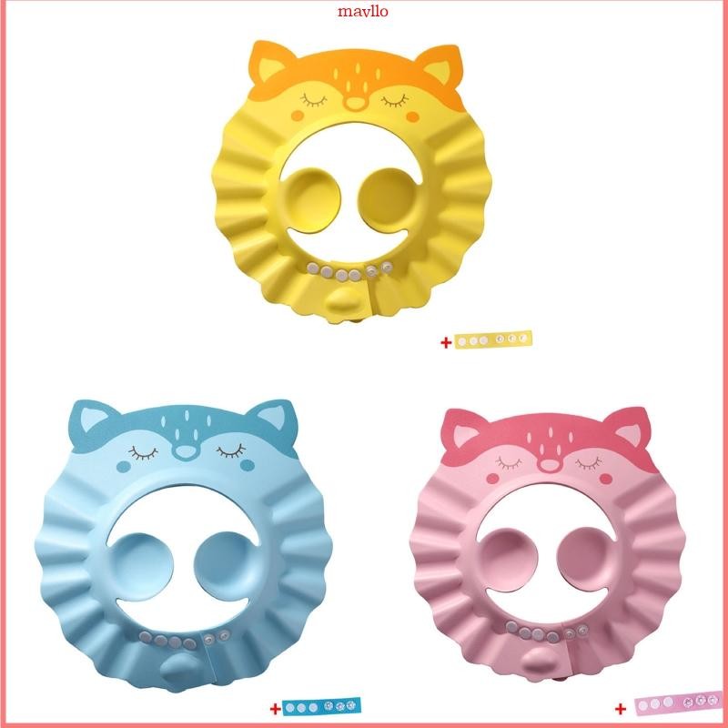 Mavlo ห้องน้ําความปลอดภัยหมวกอาบน้ําเด็ก Visor แชมพูเด็กหมวกล้างฝักบัว Visor หมวกกันน้ํา 0-5Y