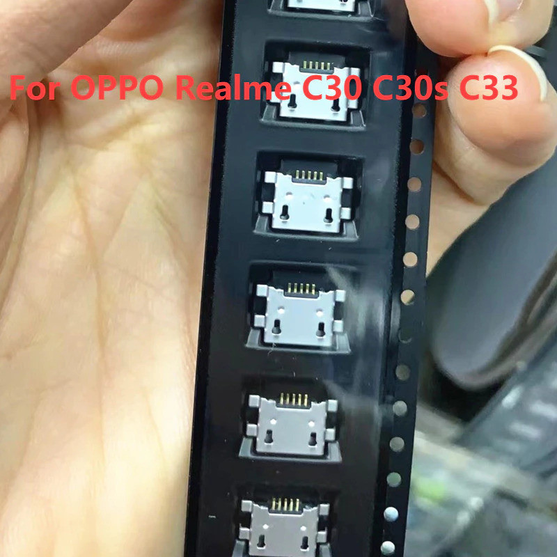 10-50 ชิ้น Dock Micro Plug USB ชาร์จ Pin Dock พอร์ตสําหรับ OPPO Realme C30 C30s C33 ชาร์จ Pin Dock Connector