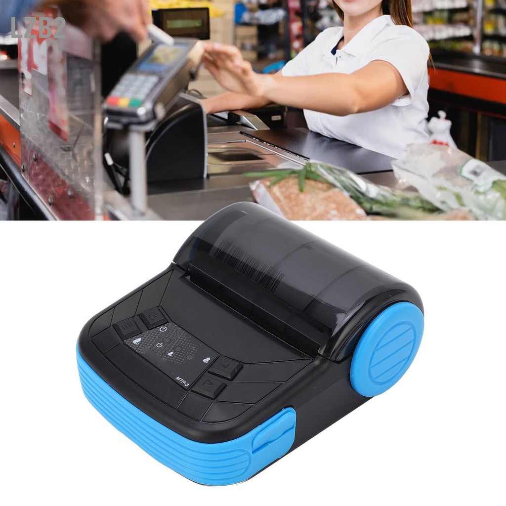 LZB2 Thermal Bluetooth Printer Mini Wireless Portable 80mm for Receipt Ticket Bill Invoice POS