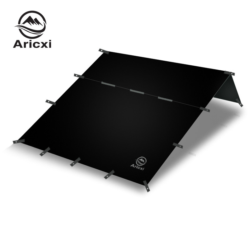 ฟลายชีท Aricxi 210T ผ้าพลาสติกทาร์พ Blackout บล็อกแสงแดด 100% ทนแดด UPF50+ Rainproof  กันน้ำ 5000mm น้ำหนักเบา สำหรับแคมป์ปิ้ง