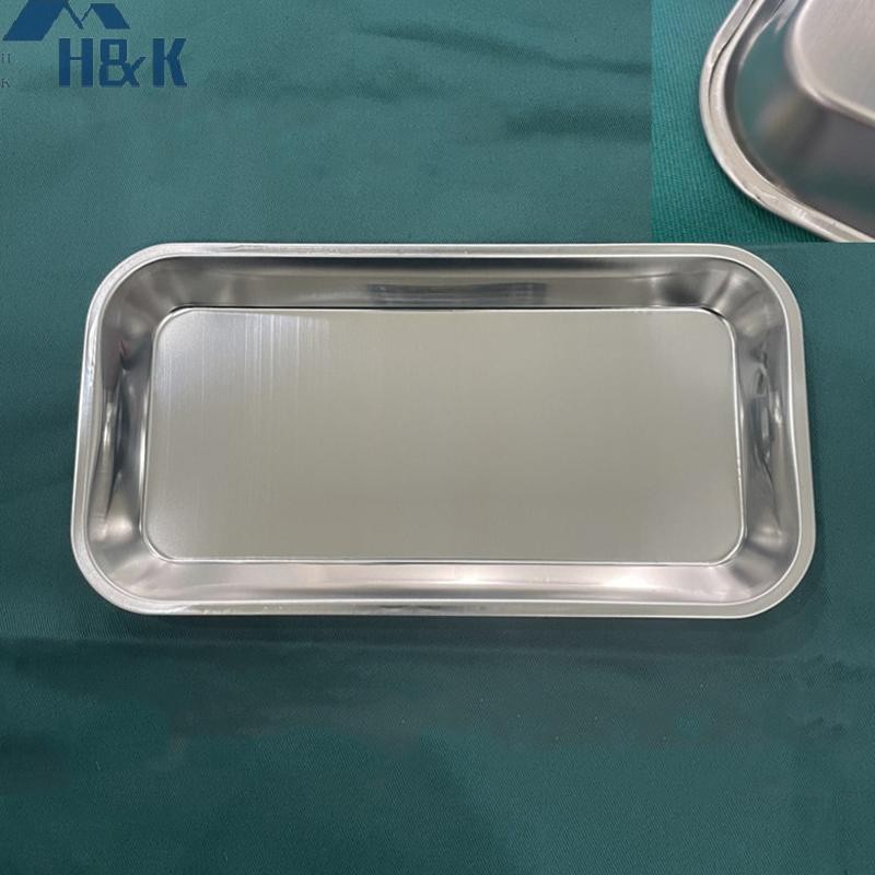 [H&K Apr] 1 ชิ้นถาดครัวสแตนเลสสแควร์ถาดเก็บทันตกรรมเครื่องมือทางการแพทย์เล็บสักทันตกรรมอุปกรณ์การแพทย์ถาดจาน {th}