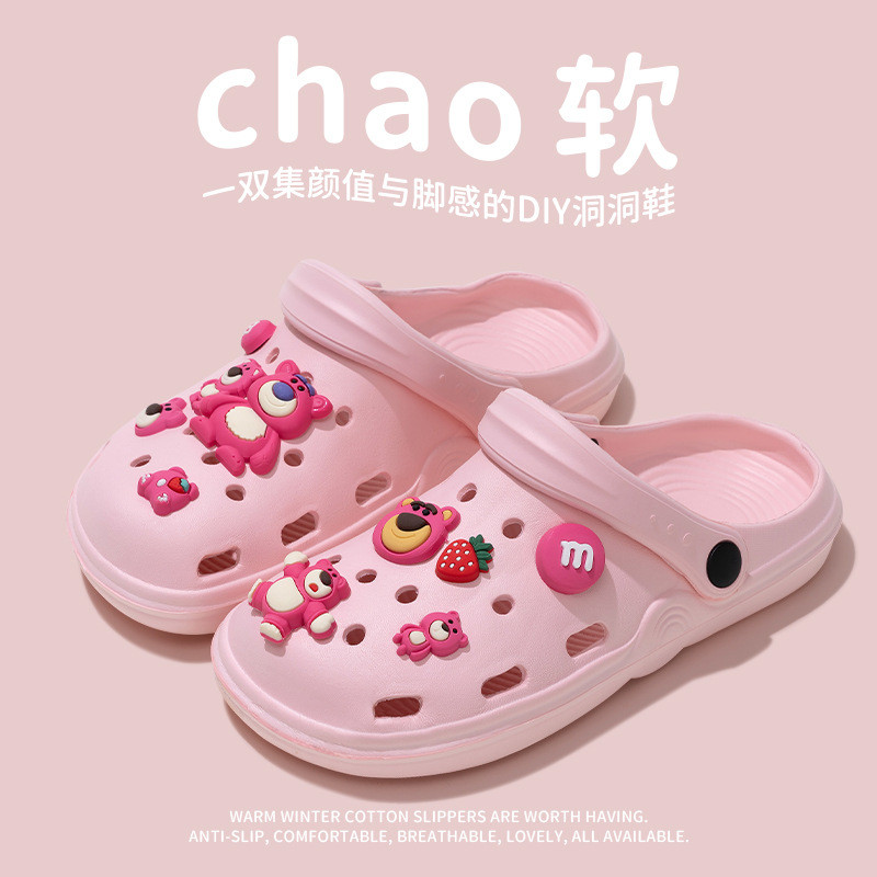 Summer Slippers Women's Outdoor Lovers Shoes Indoor Home Home Sandals Men's Cartoon DIY Seaside Beac