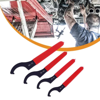 CARTZY ประแจตะขอ Spanner, สีดํา Oxidized Anti Slip Handle ประแจเครื่องมือ,สําหรับรอบ Nut C 45-48HRC ประเภท 38-42 มม./45-52 มม./55-62 มม./68-72 เครื่องมือ
