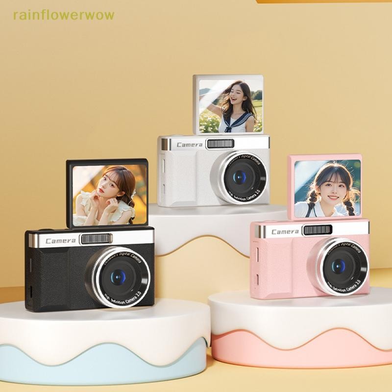กล้องดิจิตอลC&B CCD Travel 180°Flip Screen Selfie Camara 96MP Autofocus 8X Zoom Entry-Level Kids Camara กล้องการ์ดแบบพกพา (th)