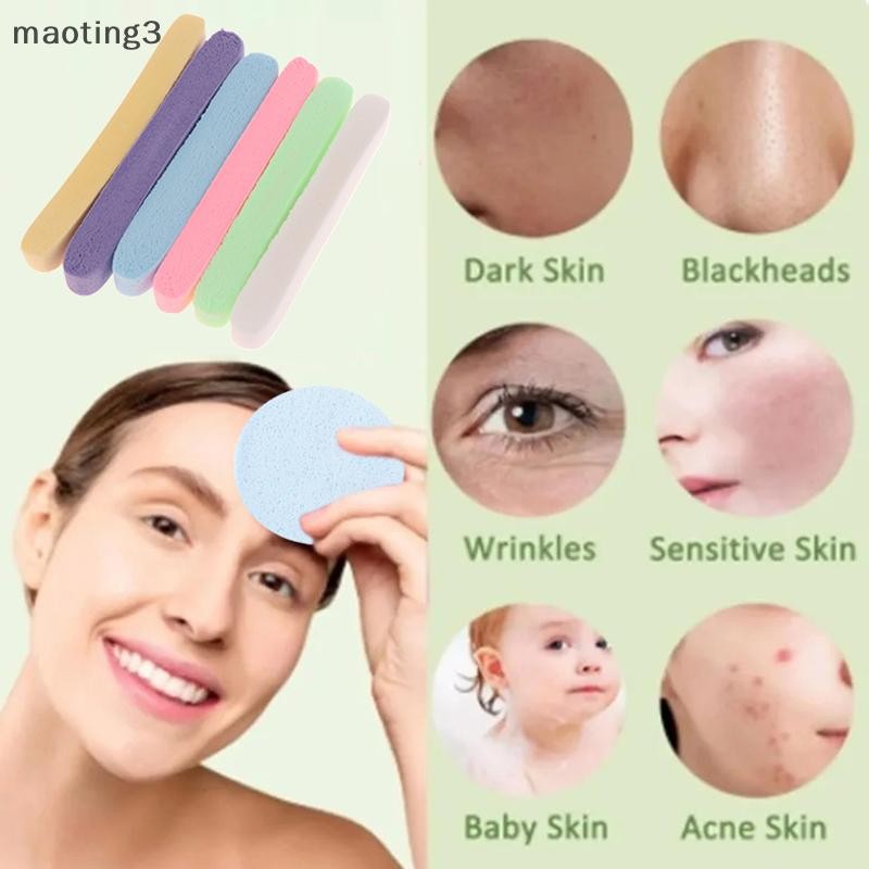 [ขายส่ง] 50pcsp1.ressed Face Wash Face Sponge Clean Face Disposable Puff Face Cleanser Cotton Pad Cl