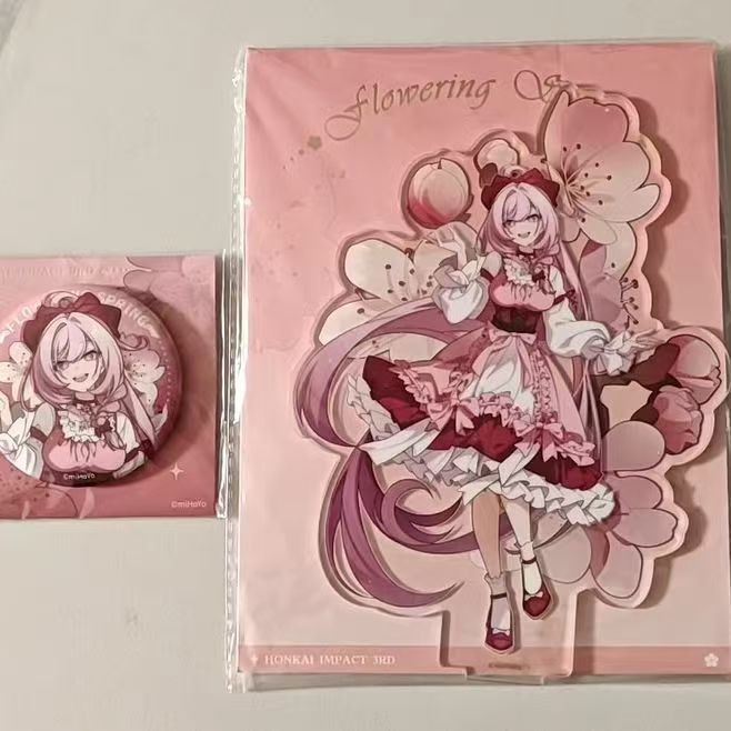 2 ชิ้น/ล็อตเกมผลกระทบ Honkai 3 โต๊ะแผ่นรุ่น Elysia อะคริลิครุ่นของเล่นตัวเลขการกระทํา 58 มม.ป้าย Pin