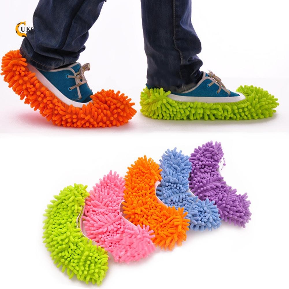 1PC Dust Mop รองเท้าแตะ House Cleaner Lazy Floor Dusting ทําความสะอาดเท้ารองเท้า Mops รองเท้าแตะ