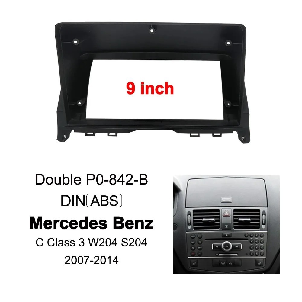 ใช้ได้กับ Mercedes-Benz 2007-2014 BENZ C-CLASS(W204) ระบบนำทาง Android แผงกรอบขนาด 9 นิ้วที่หลากหลาย
