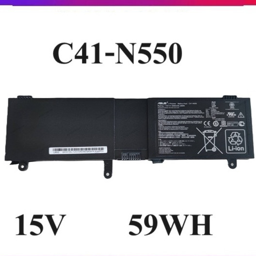 แบตเตอรี่ ของแท้ ASUS N550 N550J N550JA N550JV N550JK N550X47JV C41-N550