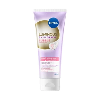 Nivea Luminous 630 นีเวีย ลูมินัส วอช โฟม สกิน โกลว์ บับเบิ้ล 100 มล.