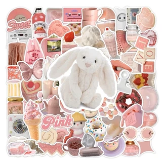 (🇹🇭ชุดสติ๊กเกอร์) Cute กล่องใหญ่ PVC น่ารักกันน้ำ Stickers ดอกไม้ สติ๊กเกอร์ไดคัท ลายน่ารัก 60แผ่น พร้อมส่งใน