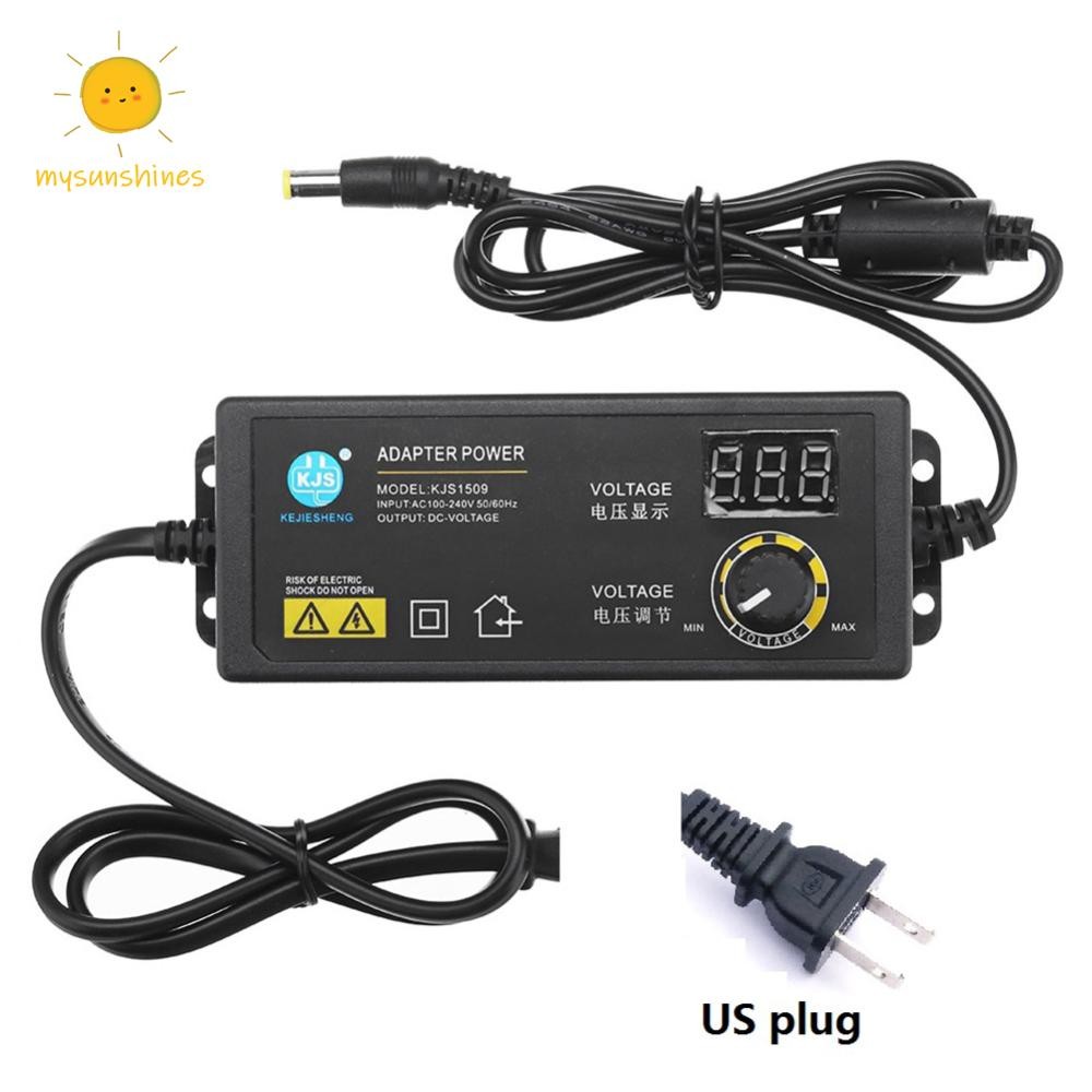 AC/DC 3V-36V อะแดปเตอร์ ปรับโวลท์ได้ Adapter พร้อมหน้าจอแสดงผล ปลั๊กแบบสหรัฐอเมริกา