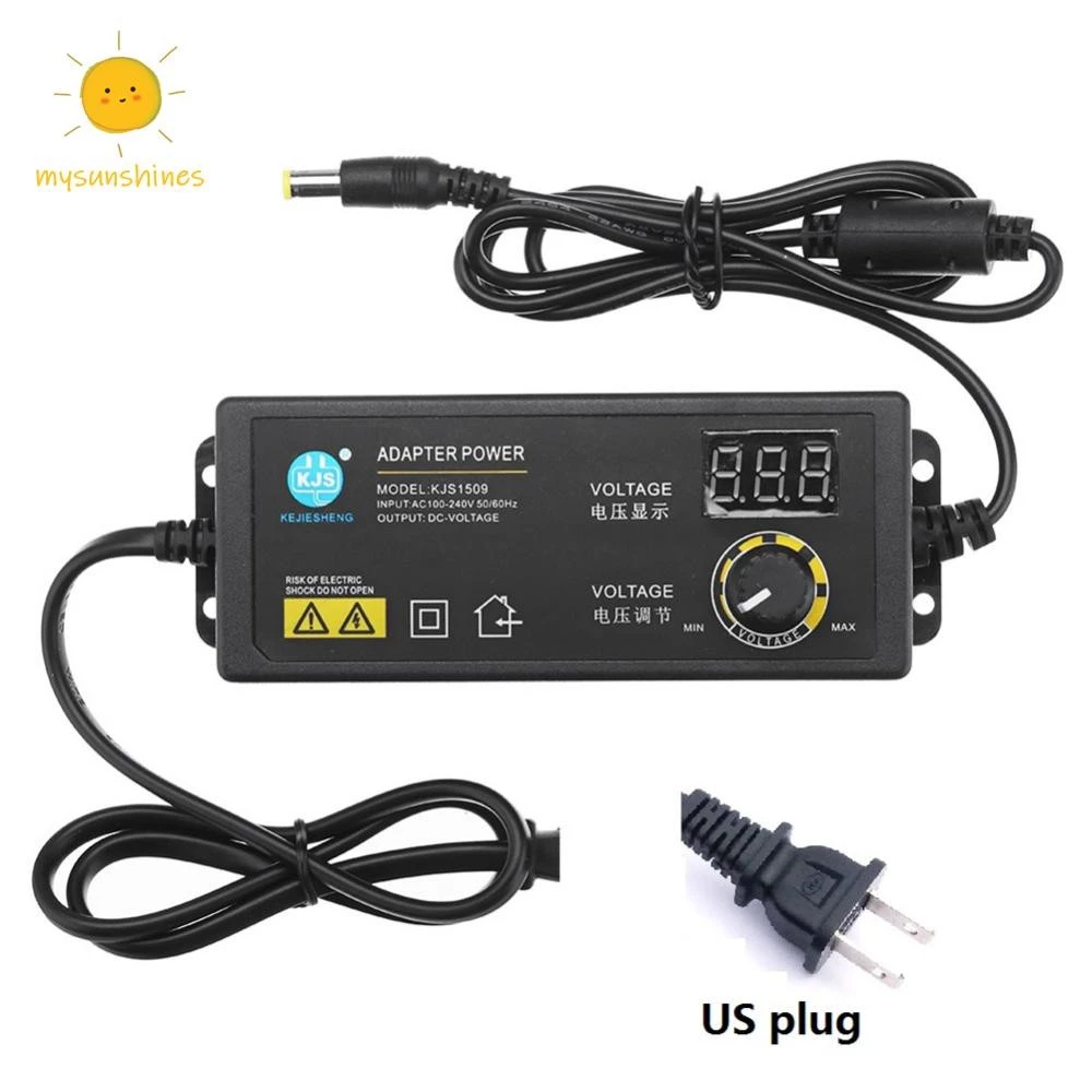 AC/DC 3V-36V อะแดปเตอร์ ปรับโวลท์ได้ Adapter พร้อมหน้าจอแสดงผล ปลั๊กแบบสหรัฐอเมริกา