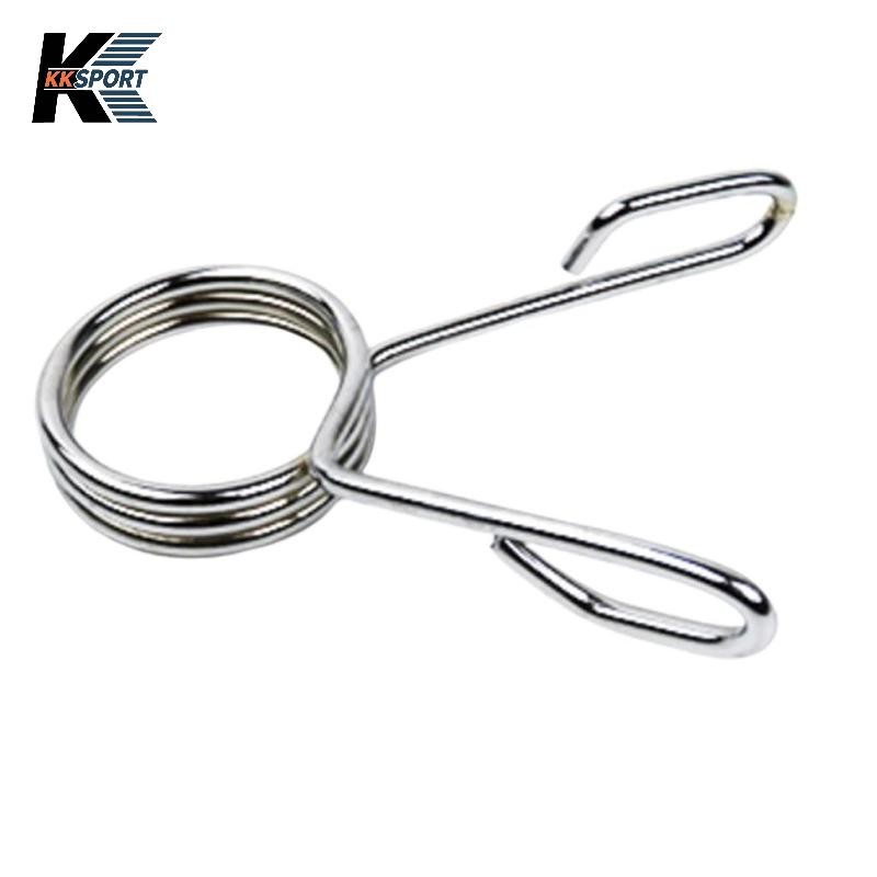 [KKSPORT] 2 Olympic Barbell Clamp Spring Clips Collar Weightlifting Dumbbell Bar Lock