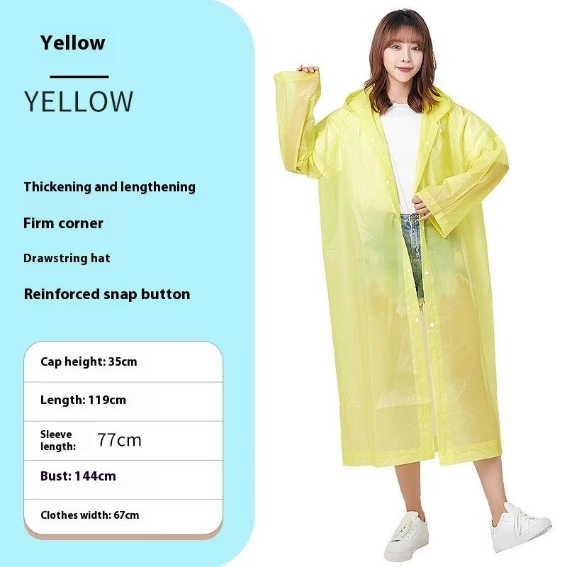 Ruo Bei Xuan เสื้อกันฝนกันน้ําที่ทนทานพร้อมฮู้ดและแขนเสื้อแบบปรับได้ thumbnail 3