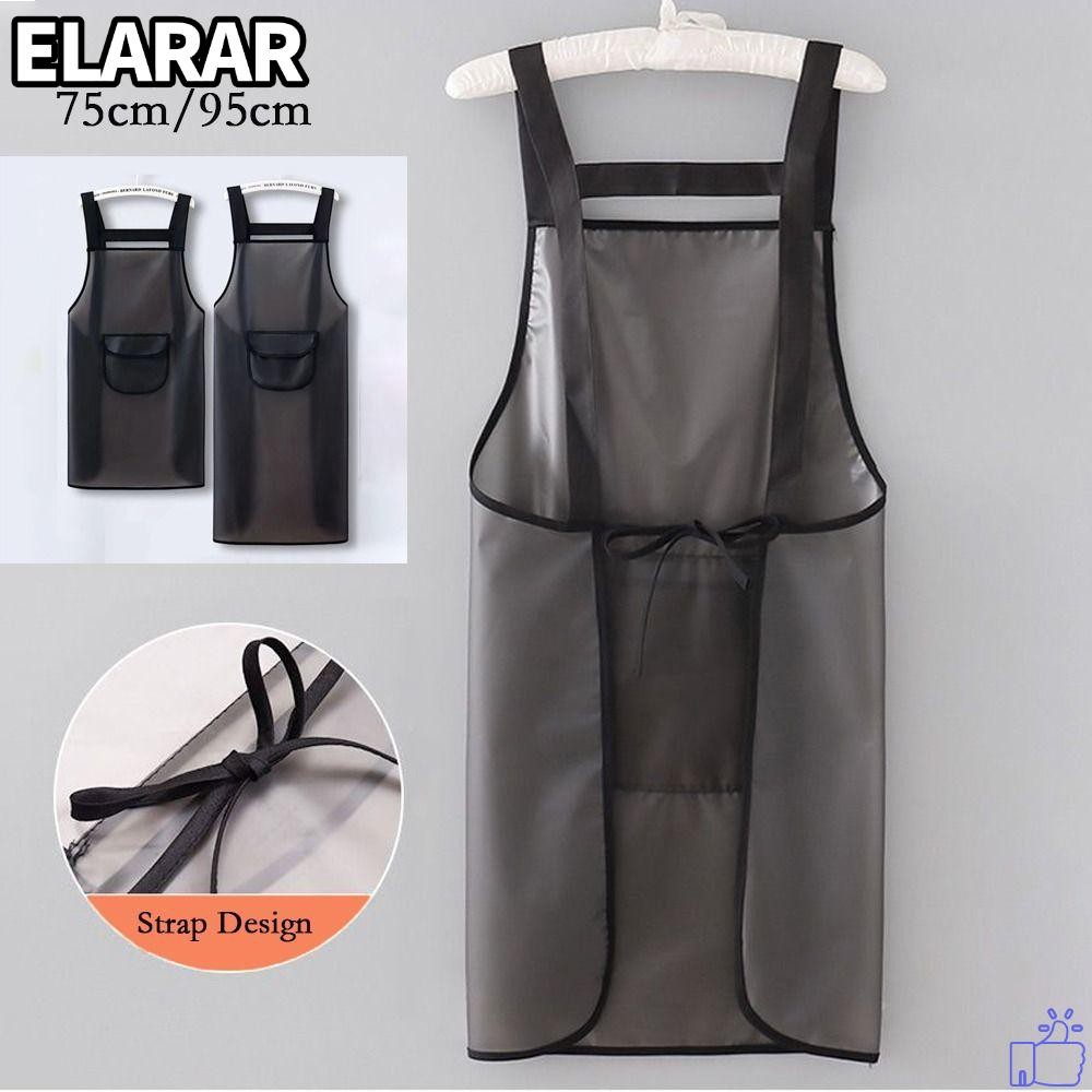 ELARAR ผ้ากันเปื้อนครัว PVC กันน้ําใส ทําความสะอาดง่าย