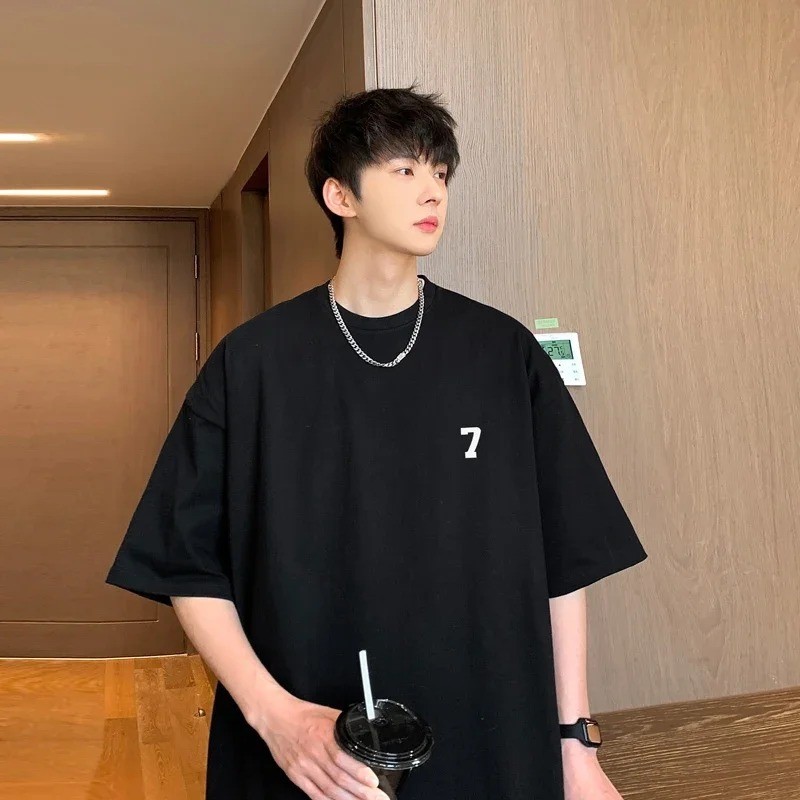 HR STORE BIGSIZE เสื้อยืด (ขนาด S - 5XL) ญี่ปุ่นเกาหลีสไตล์ Harajuku 7 SEVEN ญี่ปุ่น Oversize เกาหลี