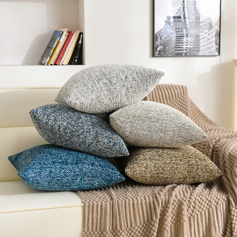ปลอกหมอนอิงโซฟา Chenille หนา ขนาด 45x45ซม. สำหรับห้องนั่งเล่น เก้าอี้ เตียง หัวเตียง ปลอกหมอน Chenille สีพื้น