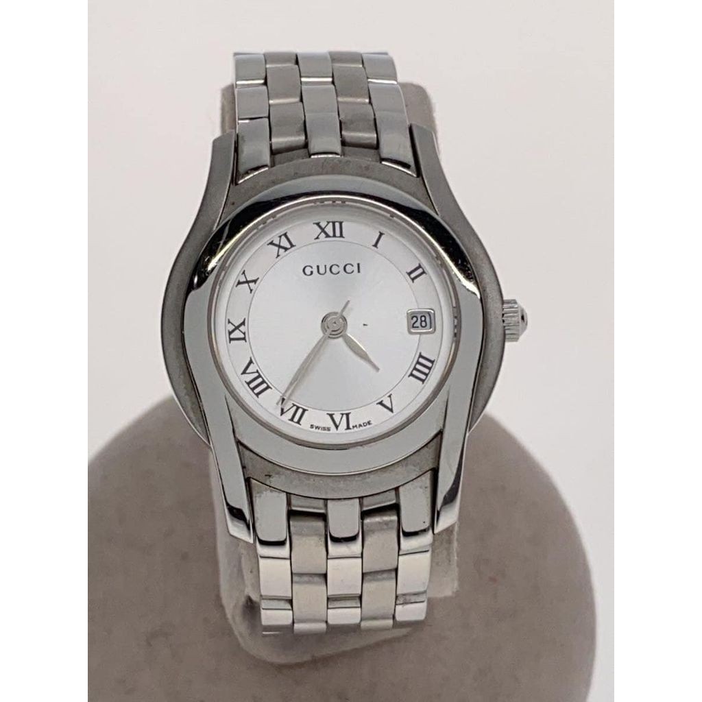 GUCCI นาฬิกาผู้หญิงควอตซ์อะนาล็อกสแตนเลส SLV SS 5500L ส่งตรงจากญี่ปุ่นมือสอง
