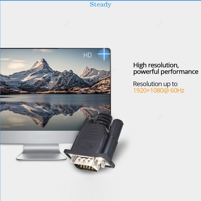 VGA Virtual Display Adapter Male Dummy Plug EDID Headless  Emulator LockWil