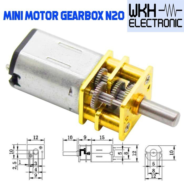 EWR27 DC 12V 500rpm mini micro มอเตอร์เกียร์กล่องเกียร์ N20 12-N20 GA12