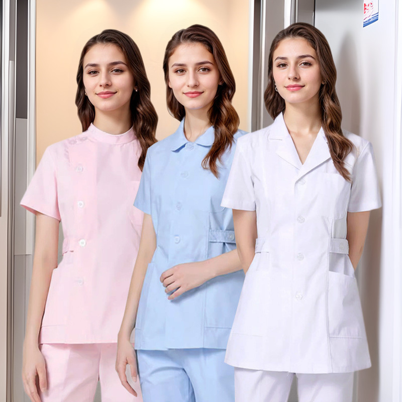 เฉพาะด้านบนไม่รวมกางเกง，ชุดพยาบาลห้องปฏิบัติการ ชุดขาว ชุดทันตกรรมและทันตกรรม ชุดหมอ ชุดขาว ชุดพยาบาลเจ้าหน้าที่ทางการแพทย์