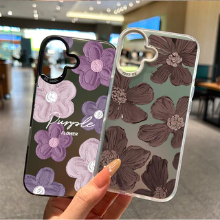สำหรับ OPPO A18 A38 A15 A15s A60 A35 A17 A17K A79 5Gดอกไม้สีน้ำตาลขนาดเล็ก OPPOA57(4G) A77 A77S(4G)