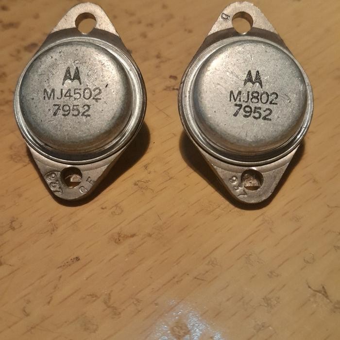 Part MJ4502 MJ 4502 และ MJ802 MJ 802 อุปกรณ์ไฟฟ้า Motorola NOS