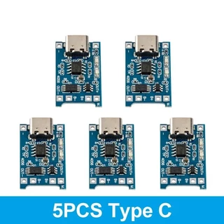 5pcs 10pcs Type-c Micro USB 5V 1A 18650 TP4056 แบตเตอรี่ลิเธียมโมดูลชาร์จบอร์ดป้องกันฟังก์ชั่น Dual 1A