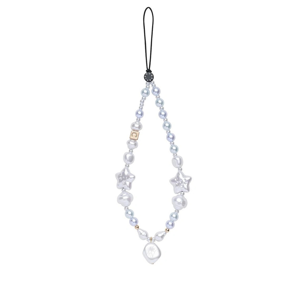 Caseti Casual Star Pearl Lanyard Elegant Pearl Shell Short Phone Chain Lanyard Mobile Phone Chain Lanyard ราคา ถูกที่สุด ดีลบีเคเค