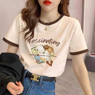 Mizi Flag Summer Plus Size Womens Clothing Contrast Color Ro…