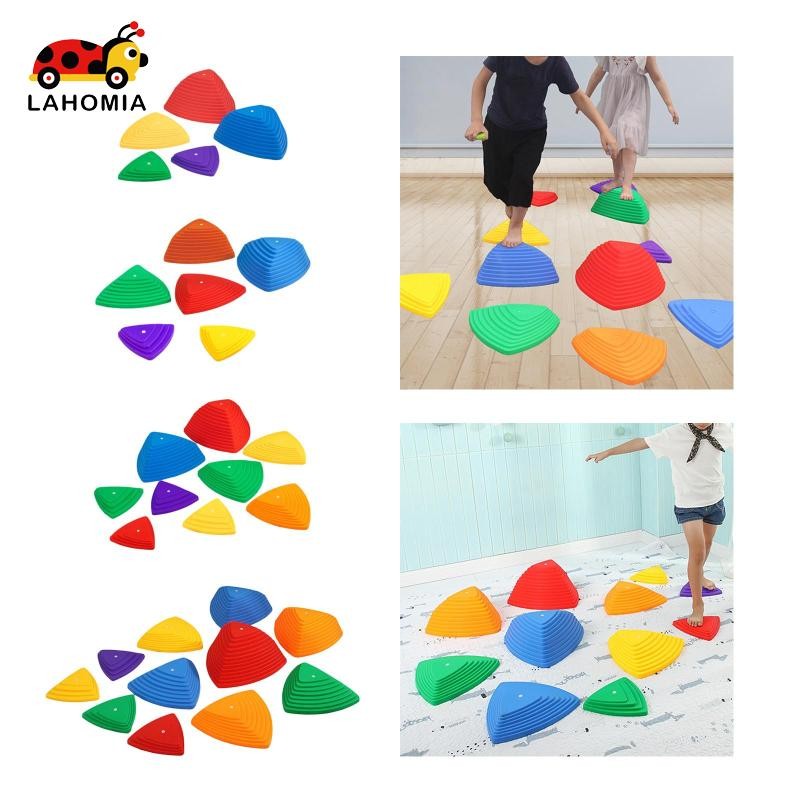 LAHOMIA Stepping Stone Balance River Stones Gross Motor Development Balance Block สําหรับจินตนาการการประสานงาน Curiosity