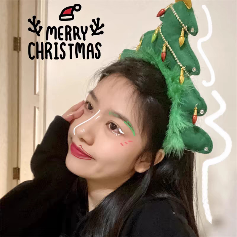 คริสต์มาสตลกกวางเขากวางคาดศีรษะหญิงน่ารักอุปกรณ์ผมคริสต์มาส
