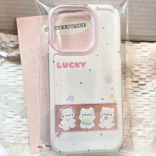 Poppa🔥น่ารักลูกแมวลูกสุนัขเข้ากันได้เคสไอโฟน 11 17 15 Pro Max 14 12 13 Pro Max XR X Max 7 16 14 8 Plus การ์ตูนช้างหมีเคส