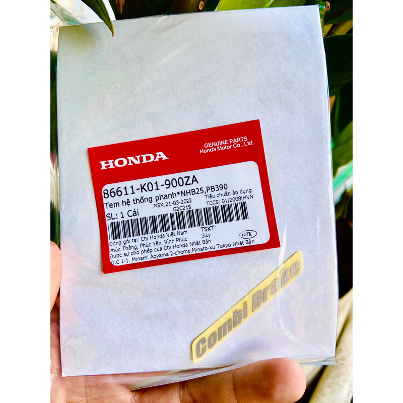 สติ๊กเกอร์บังโคลนหน้า Silver Combi SH Vietnam / Vario 150 / Click 125 /SH 150 / SH 160 / Vario 160 /